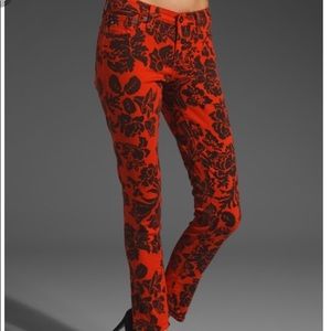 Adriano Goldschmied Red Floral Pant